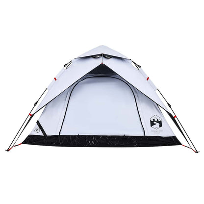 Kuppel-Campingzelt 5 Personen Weiß Verdunkelt Quick Release