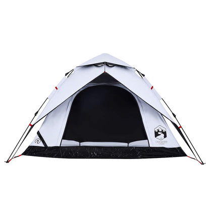 Kuppel-Campingzelt 5 Personen Weiß Verdunkelt Quick Release