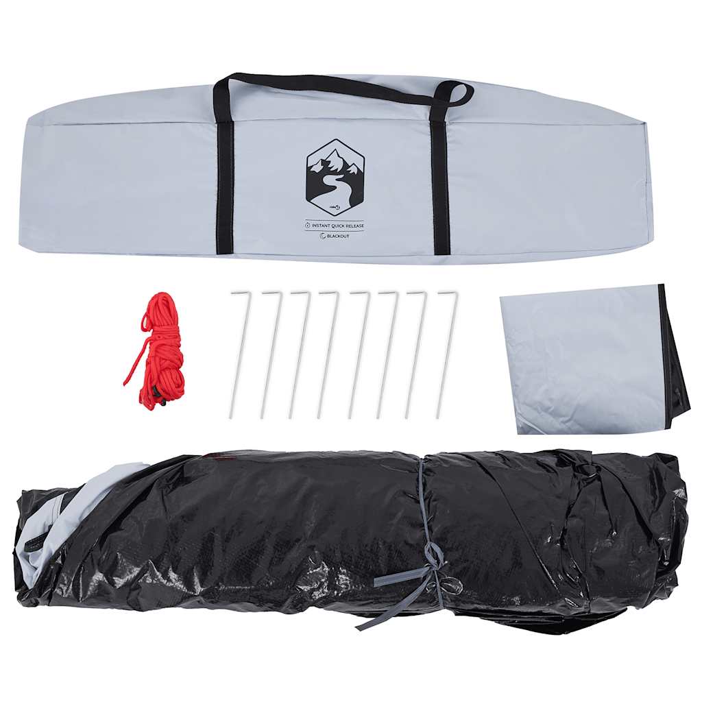 Kuppel-Campingzelt 5 Personen Weiß Verdunkelt Quick Release