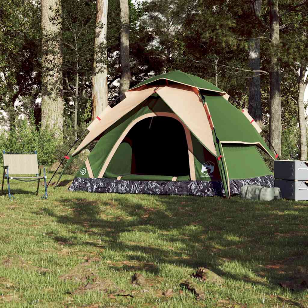 Kuppel-Campingzelt 5 Personen Weiß Verdunkelt Quick Release
