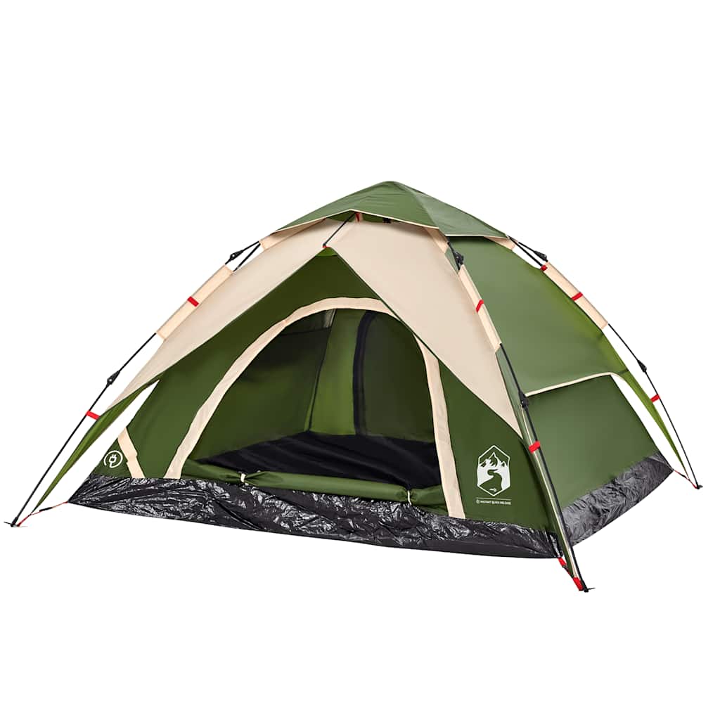 Kuppel-Campingzelt 5 Personen Weiß Verdunkelt Quick Release