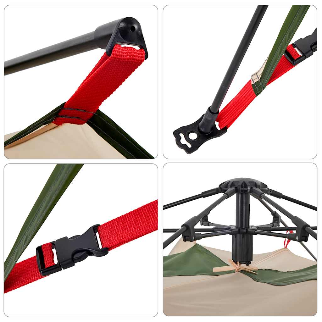 Kuppel-Campingzelt 5 Personen Weiß Verdunkelt Quick Release
