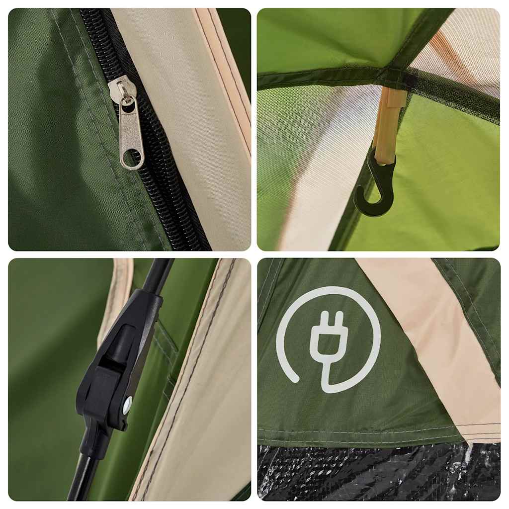 Kuppel-Campingzelt 5 Personen Weiß Verdunkelt Quick Release