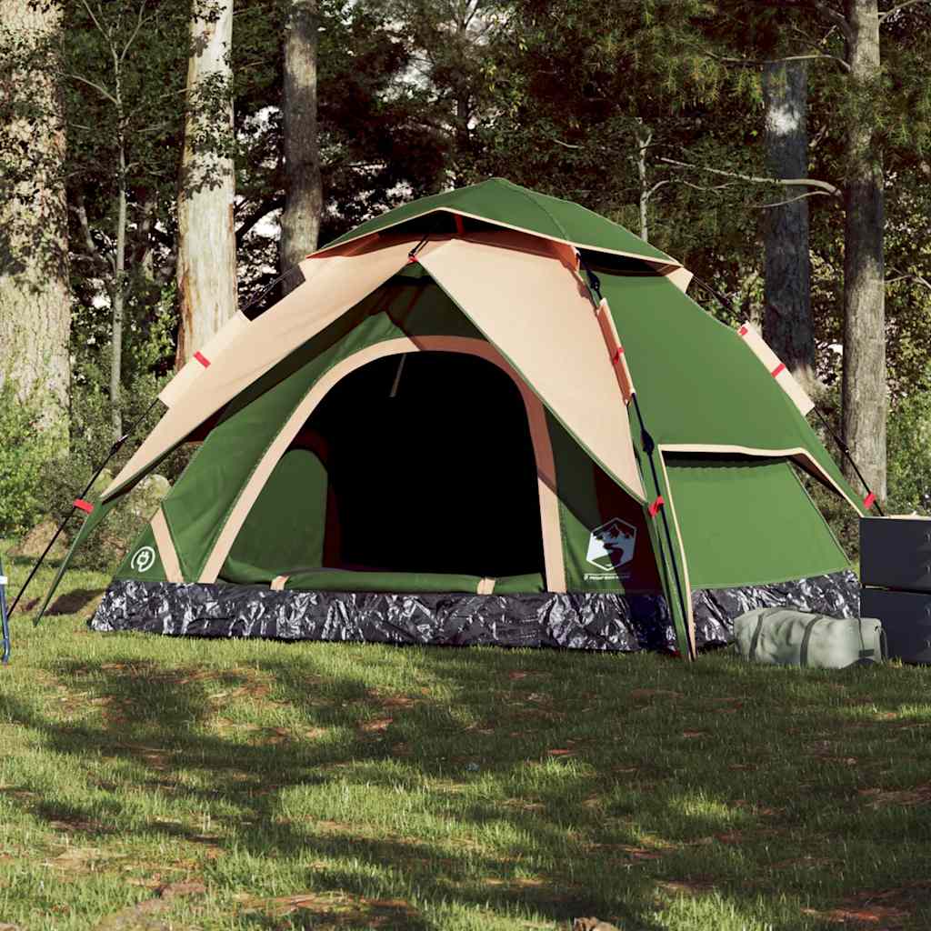 Kuppel-Campingzelt 5 Personen Weiß Verdunkelt Quick Release