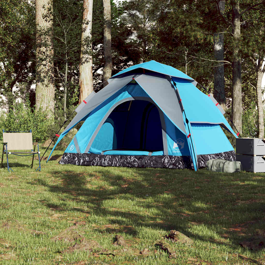 Kuppel-Campingzelt 5 Personen Weiß Verdunkelt Quick Release