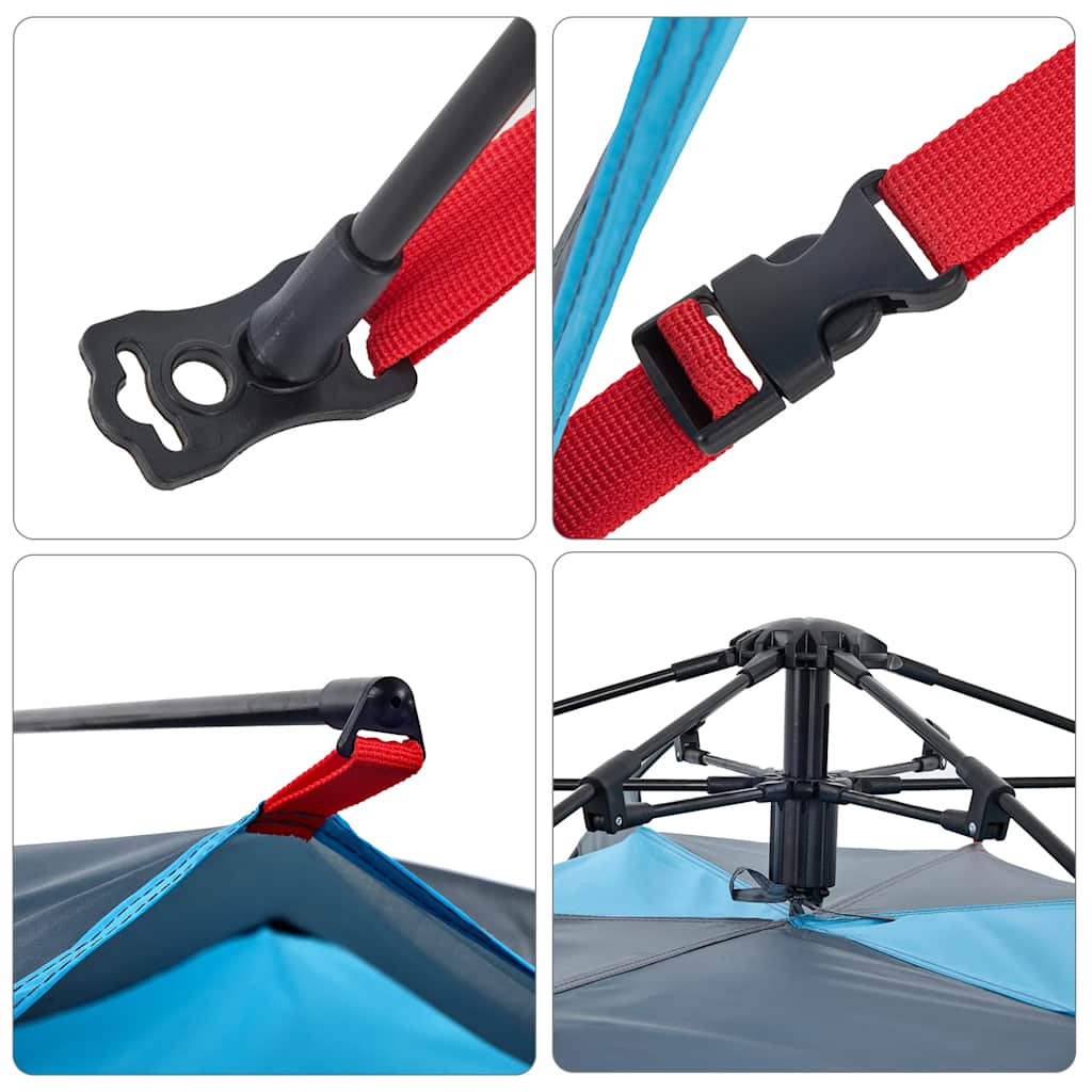 Kuppel-Campingzelt 5 Personen Weiß Verdunkelt Quick Release
