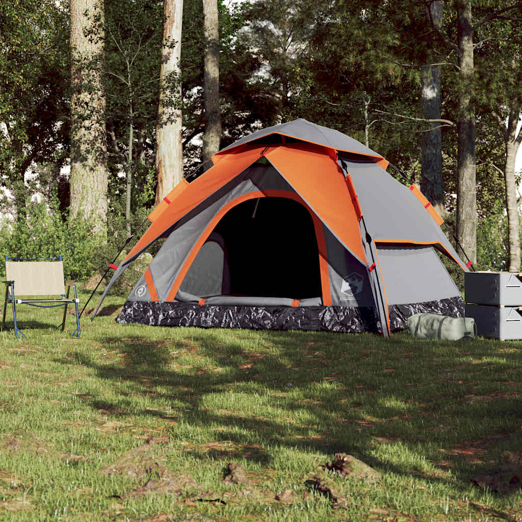 Kuppel-Campingzelt 5 Personen Weiß Verdunkelt Quick Release