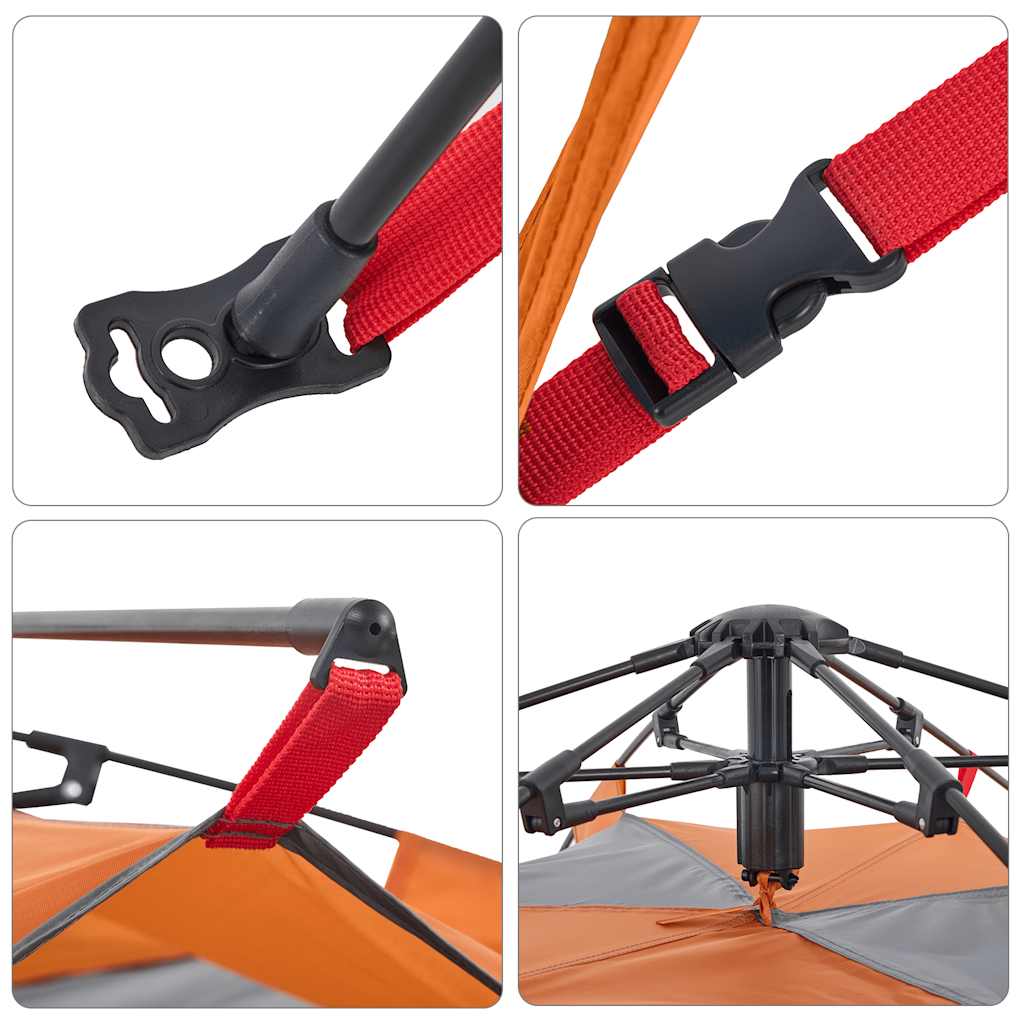 Kuppel-Campingzelt 5 Personen Weiß Verdunkelt Quick Release