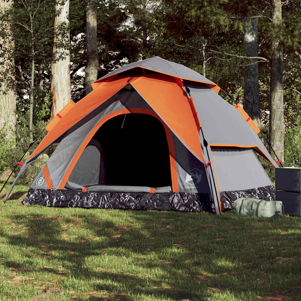 Kuppel-Campingzelt 5 Personen Weiß Verdunkelt Quick Release