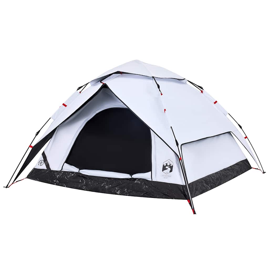 Kuppel-Campingzelt 5 Personen Weiß Verdunkelt Quick Release