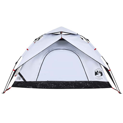 Kuppel-Campingzelt 5 Personen Weiß Verdunkelt Quick Release