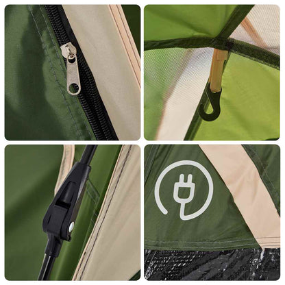 Kuppel-Campingzelt 2 Personen Weiß Verdunkelt Quick Release