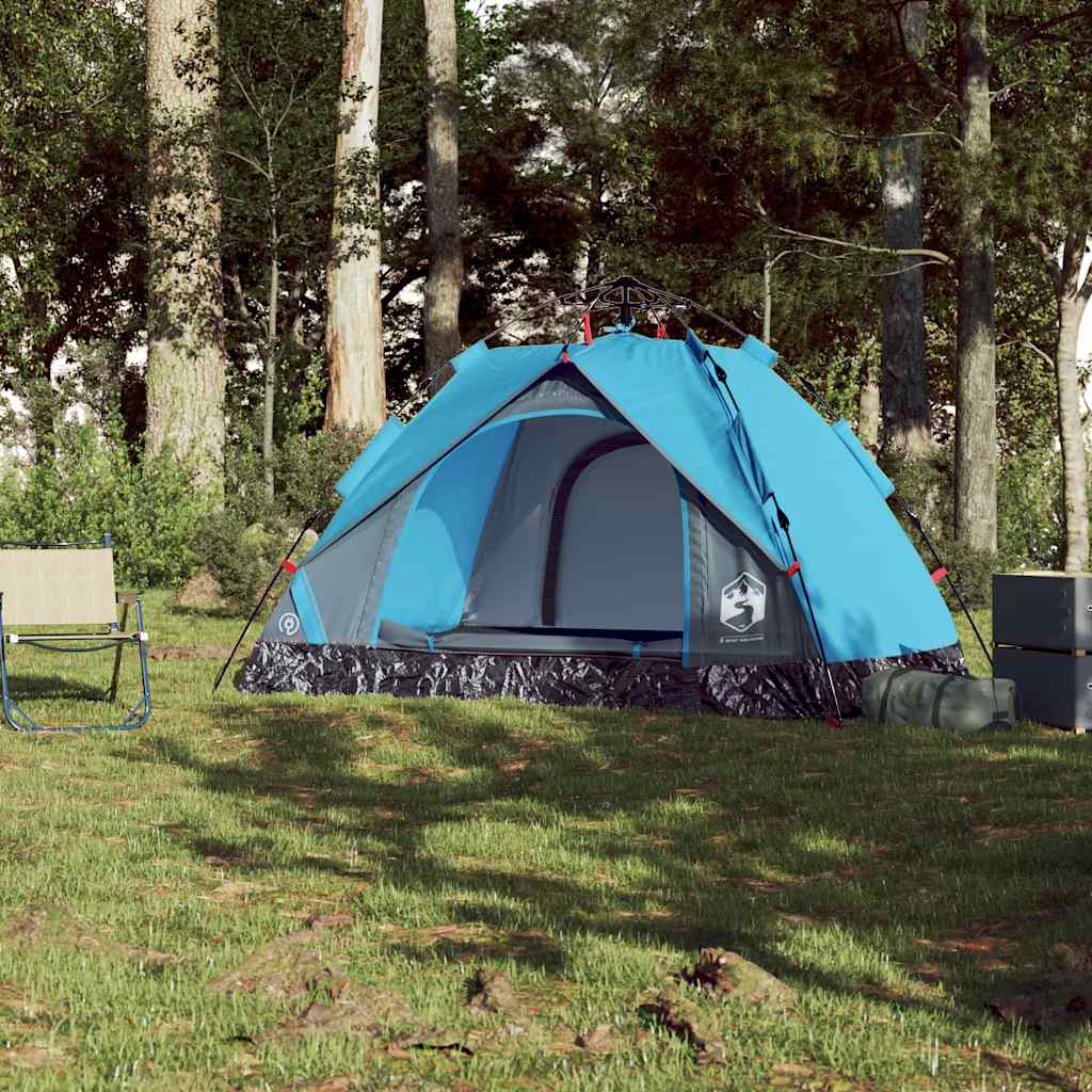 Kuppel-Campingzelt 2 Personen Weiß Verdunkelt Quick Release