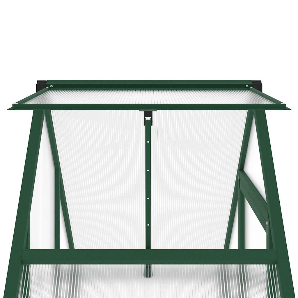 Gewächshaus mit Fundamentrahmen Silbern 169x58x195cm Aluminimum