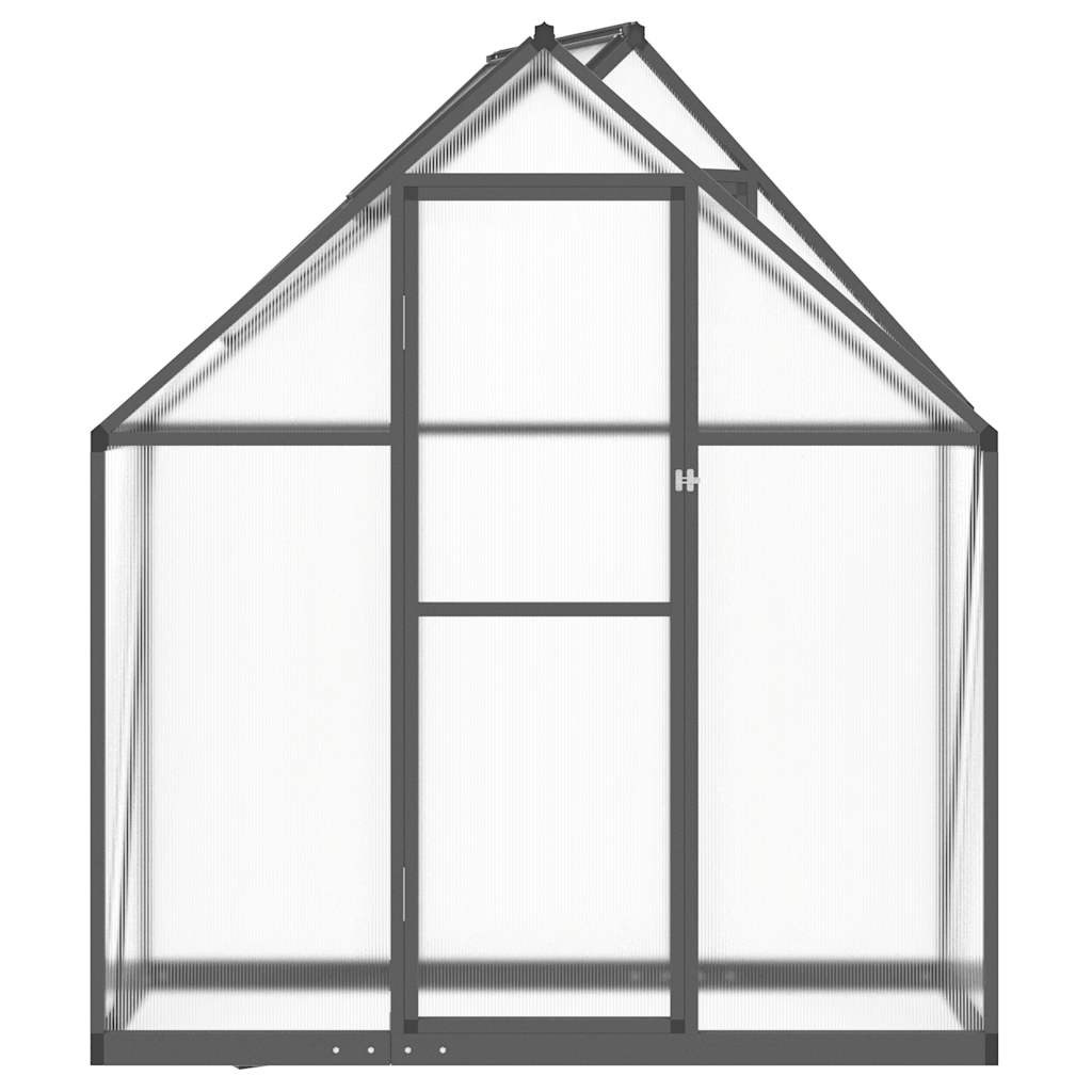 Gewächshaus mit Fundamentrahmen Silbern 169x58x195cm Aluminimum