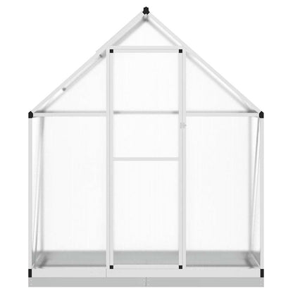 Gewächshaus mit Fundamentrahmen Silbern 169x58x195cm Aluminimum