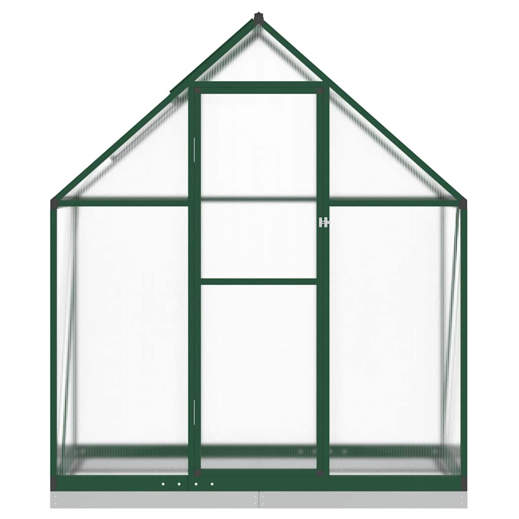 Gewächshaus mit Fundamentrahmen Silbern 169x58x195cm Aluminimum