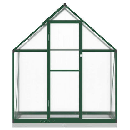 Gewächshaus mit Fundamentrahmen Silbern 169x58x195cm Aluminimum