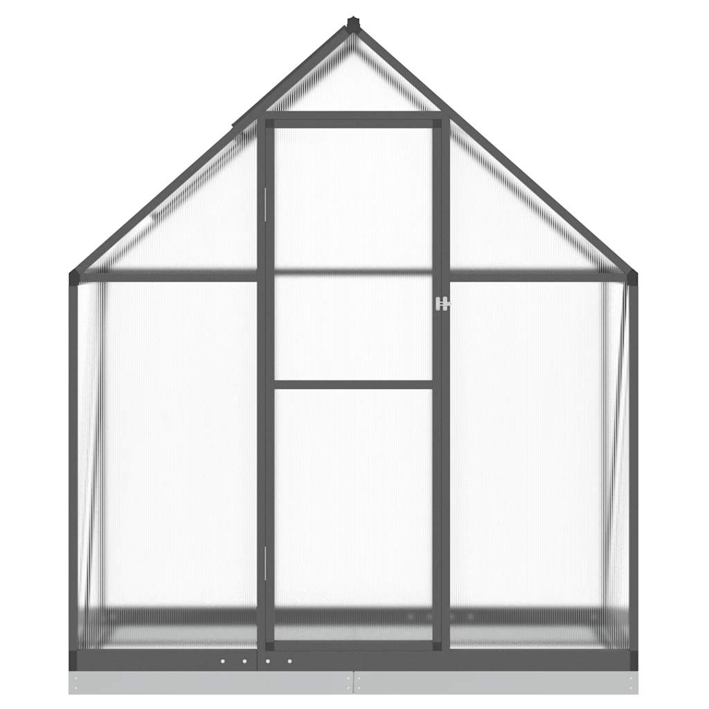 Gewächshaus mit Fundamentrahmen Silbern 169x58x195cm Aluminimum