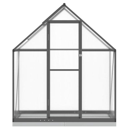 Gewächshaus mit Fundamentrahmen Silbern 169x58x195cm Aluminimum
