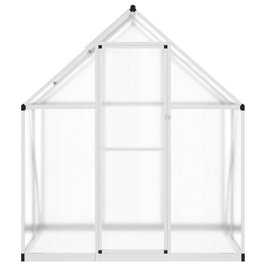 Gewächshaus mit Fundamentrahmen Silbern 169x58x195cm Aluminimum