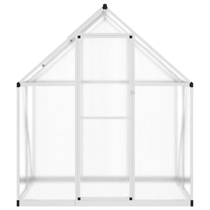 Gewächshaus mit Fundamentrahmen Silbern 169x58x195cm Aluminimum