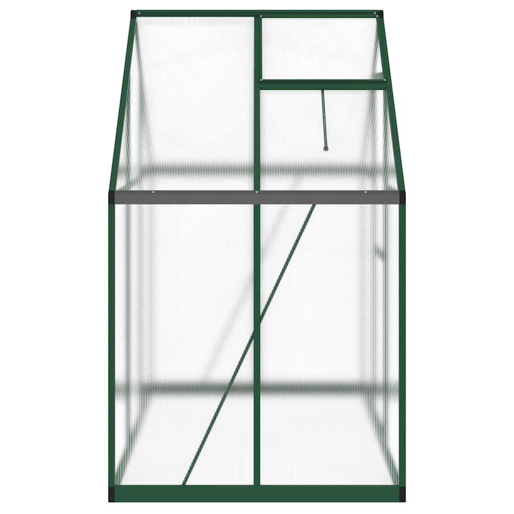 Gewächshaus mit Fundamentrahmen Silbern 169x58x195cm Aluminimum