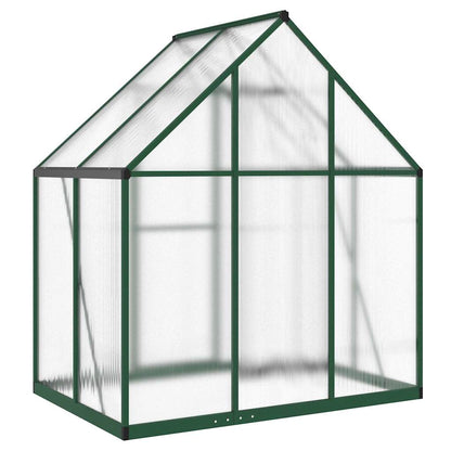 Gewächshaus mit Fundamentrahmen Silbern 169x58x195cm Aluminimum