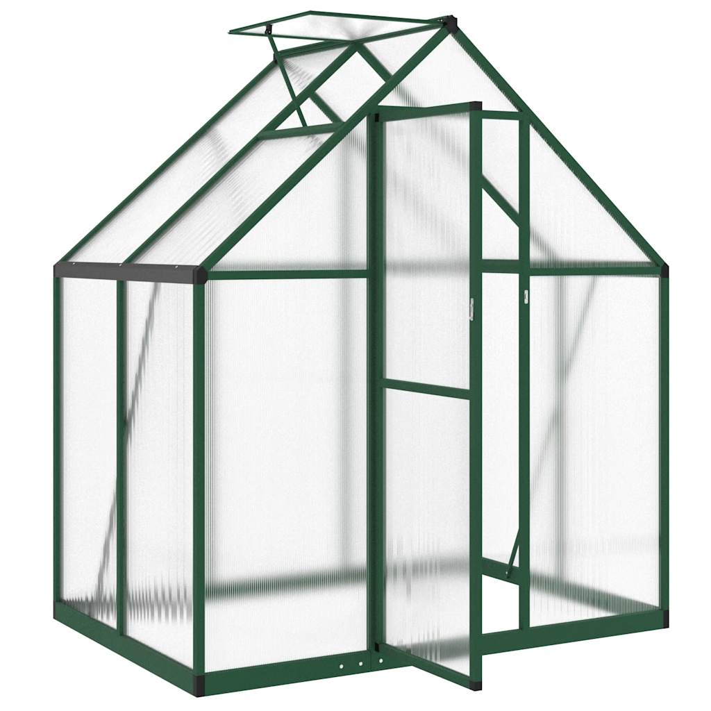Gewächshaus mit Fundamentrahmen Silbern 169x58x195cm Aluminimum