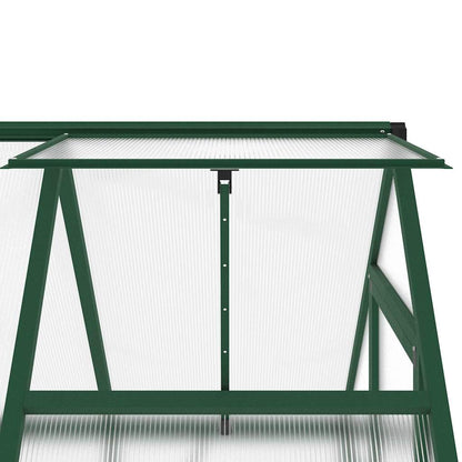 Gewächshaus mit Fundamentrahmen Silbern 169x58x195cm Aluminimum