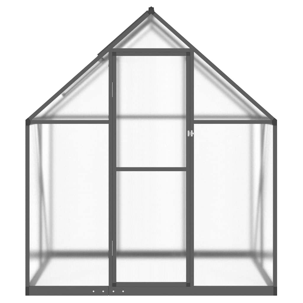 Gewächshaus mit Fundamentrahmen Silbern 169x58x195cm Aluminimum