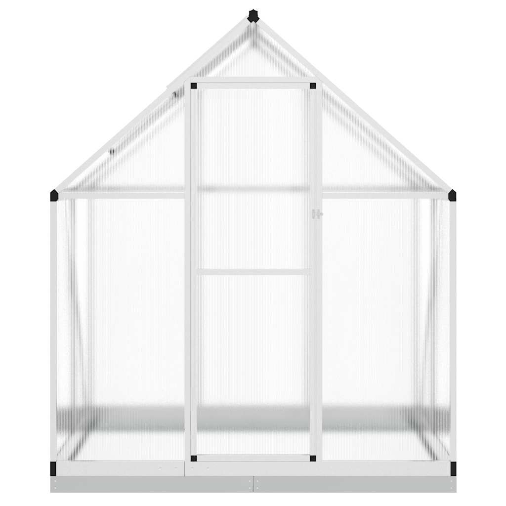 Gewächshaus mit Fundamentrahmen Silbern 169x58x195cm Aluminimum