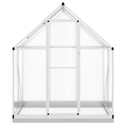Gewächshaus mit Fundamentrahmen Silbern 169x58x195cm Aluminimum