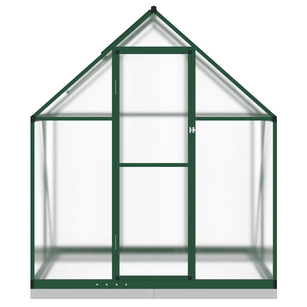 Gewächshaus mit Fundamentrahmen Silbern 169x58x195cm Aluminimum