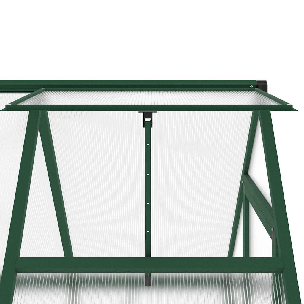 Gewächshaus mit Fundamentrahmen Silbern 169x58x195cm Aluminimum