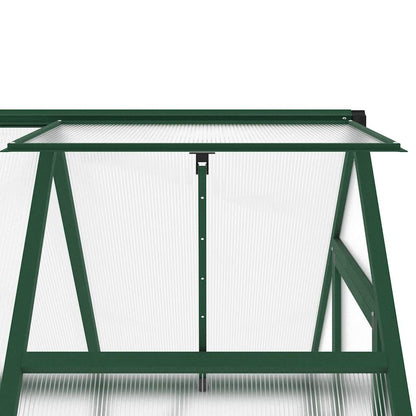 Gewächshaus mit Fundamentrahmen Silbern 169x58x195cm Aluminimum