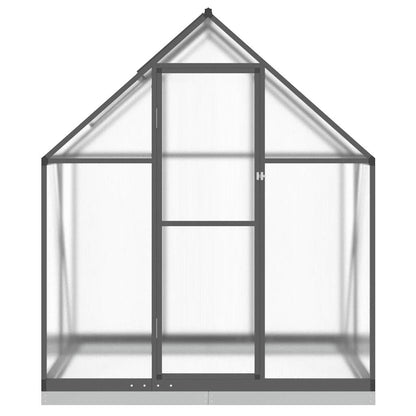 Gewächshaus mit Fundamentrahmen Silbern 169x58x195cm Aluminimum