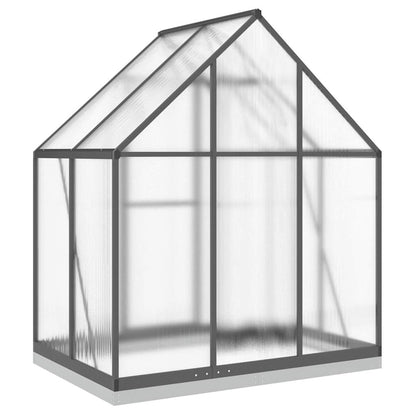 Gewächshaus mit Fundamentrahmen Silbern 169x58x195cm Aluminimum