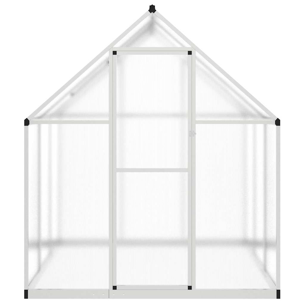 Gewächshaus mit Fundamentrahmen Silbern 169x58x195cm Aluminimum
