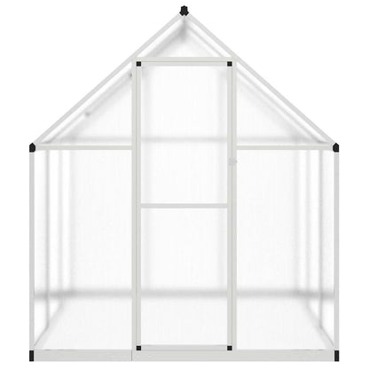 Gewächshaus mit Fundamentrahmen Silbern 169x58x195cm Aluminimum