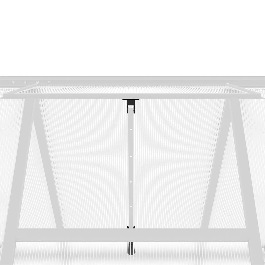 Gewächshaus mit Fundamentrahmen Silbern 169x58x195cm Aluminimum