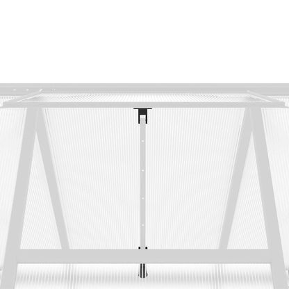 Gewächshaus mit Fundamentrahmen Silbern 169x58x195cm Aluminimum