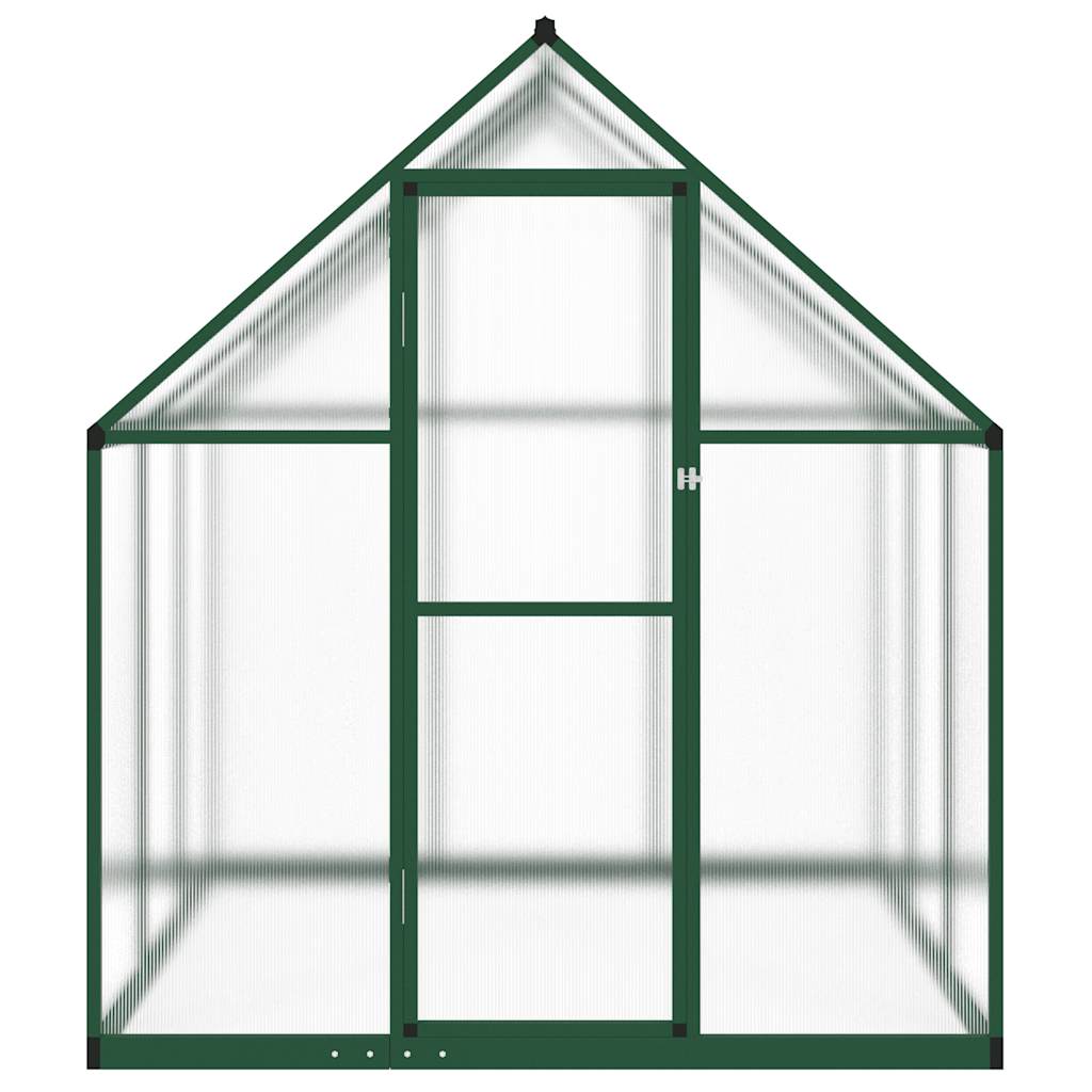 Gewächshaus mit Fundamentrahmen Silbern 169x58x195cm Aluminimum