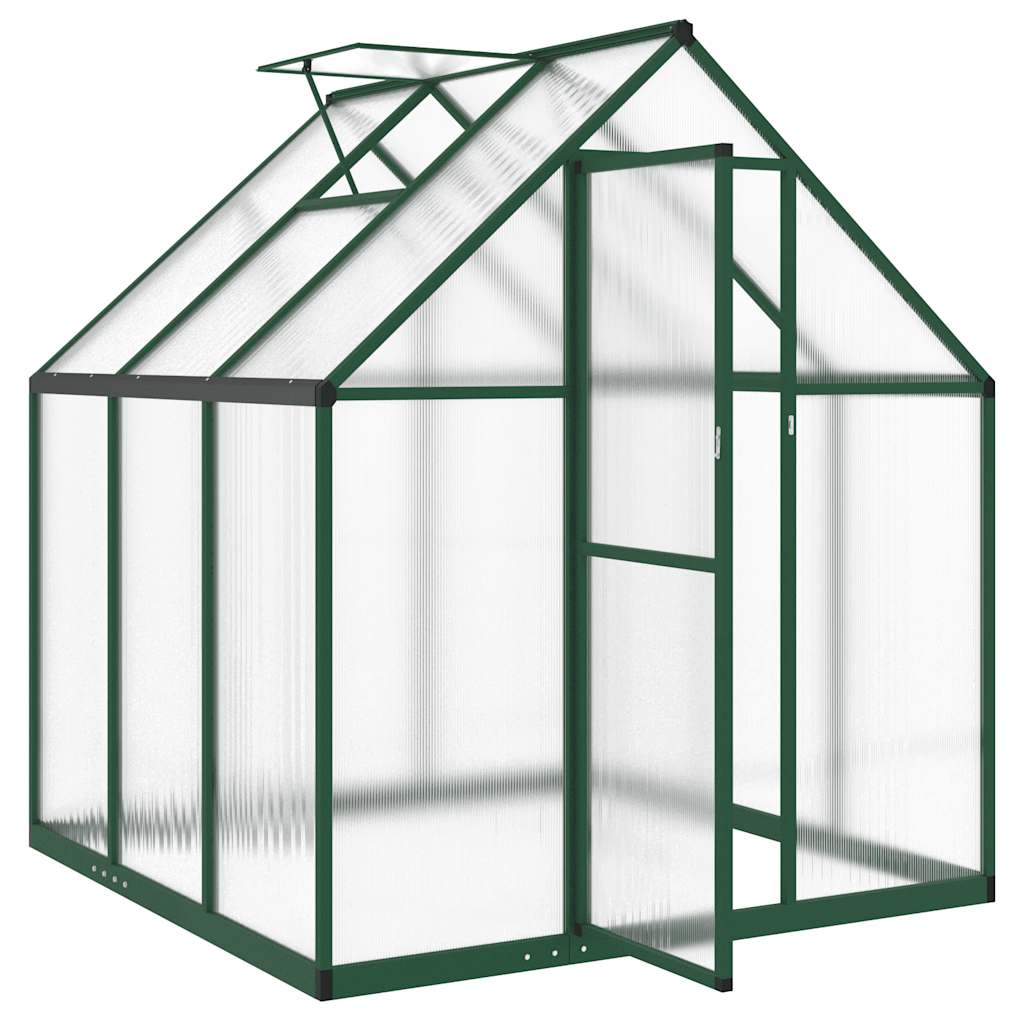 Gewächshaus mit Fundamentrahmen Silbern 169x58x195cm Aluminimum