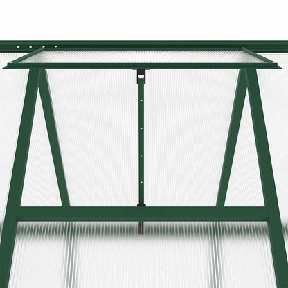 Gewächshaus mit Fundamentrahmen Silbern 169x58x195cm Aluminimum
