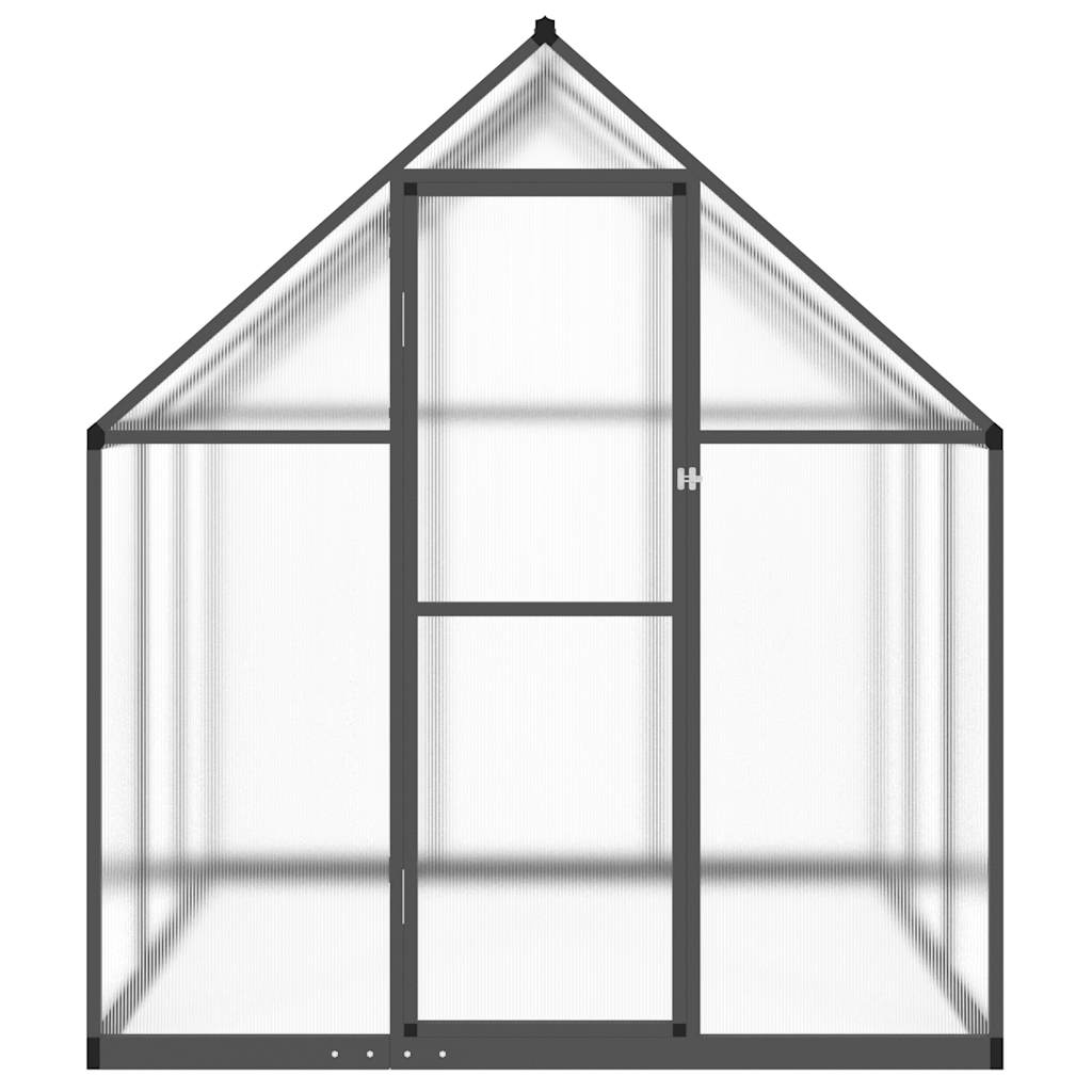 Gewächshaus mit Fundamentrahmen Silbern 169x58x195cm Aluminimum