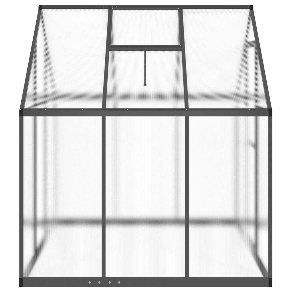 Gewächshaus mit Fundamentrahmen Silbern 169x58x195cm Aluminimum