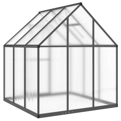 Gewächshaus mit Fundamentrahmen Silbern 169x58x195cm Aluminimum