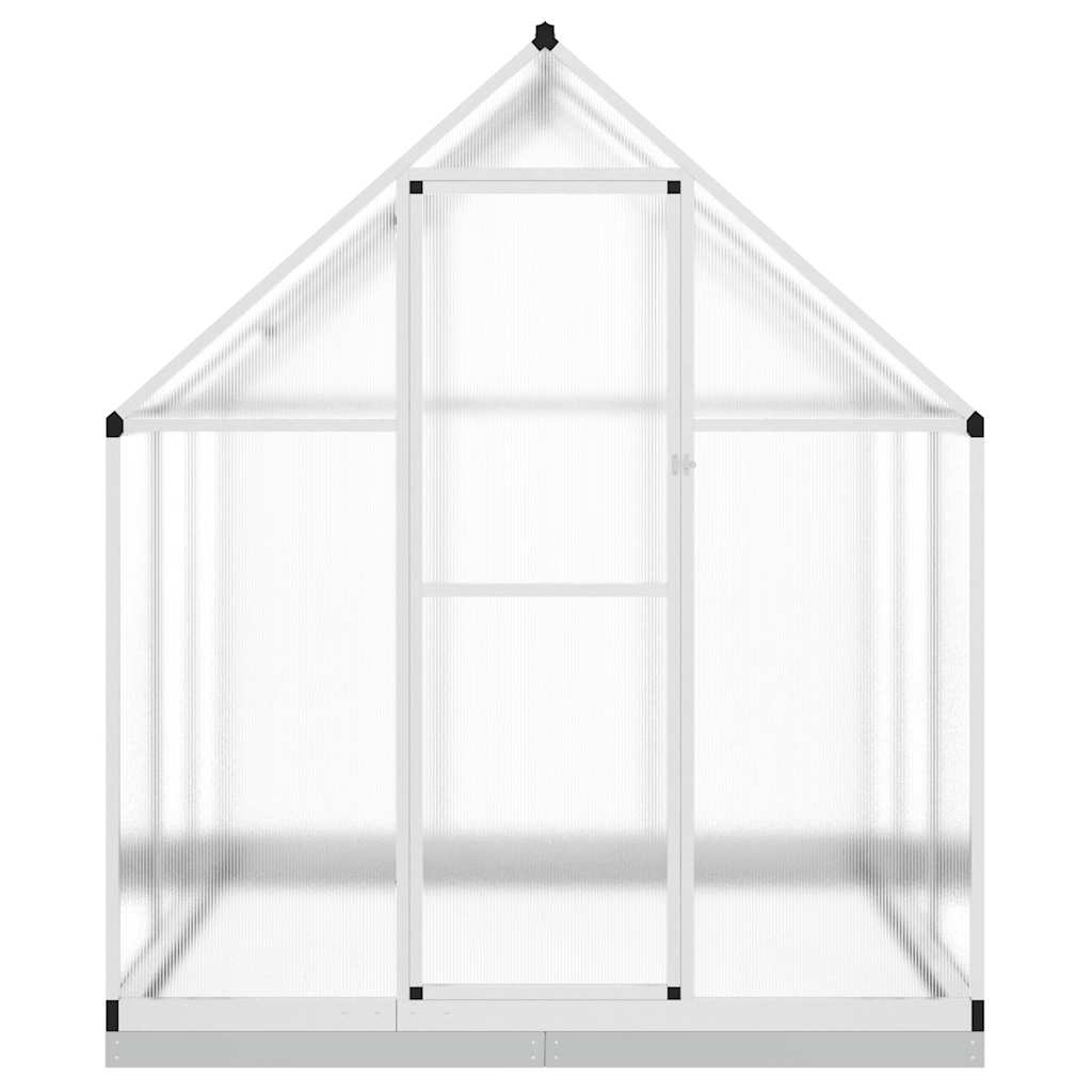 Gewächshaus mit Fundamentrahmen Silbern 169x58x195cm Aluminimum