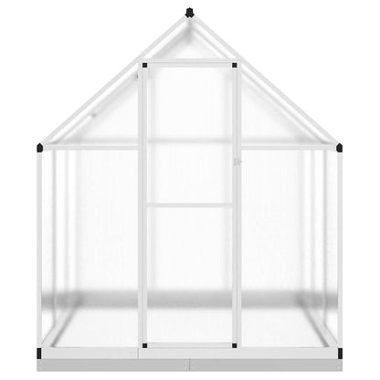 Gewächshaus mit Fundamentrahmen Silbern 169x58x195cm Aluminimum
